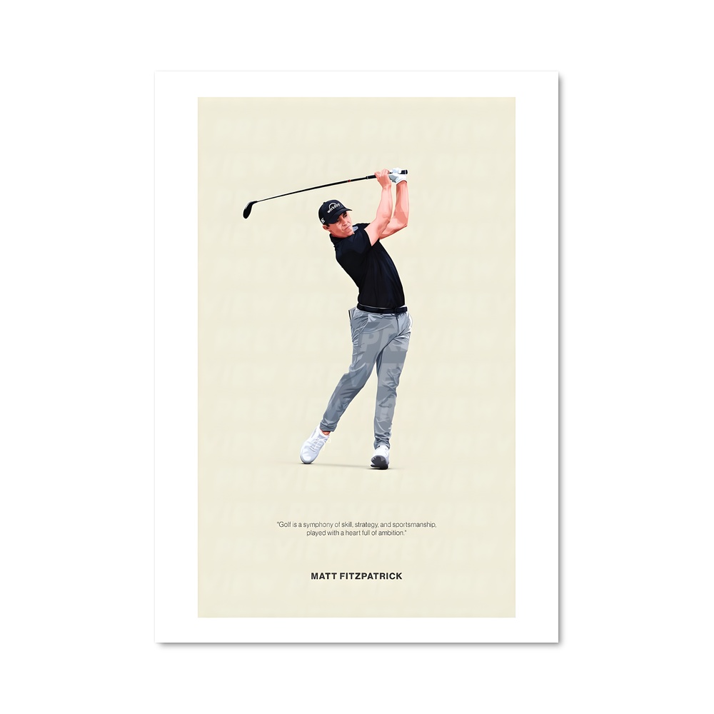 Poster Swing Éthique – affiche Golf